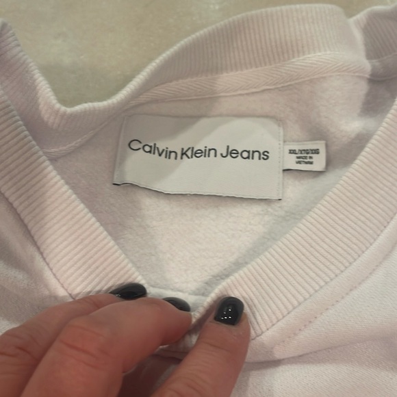 Calvin Klein Pants - White Calvin Klein Lounge long sleeve shirt and matching drawstring pant